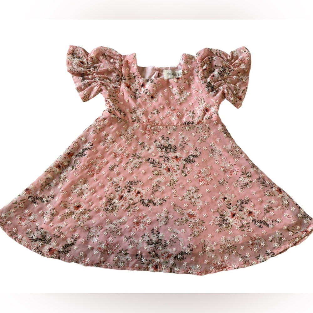 Isobella & Chloe Pink Floral Toddler Dress 24M Easter Spring